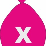 Balónek písmeno X růžové